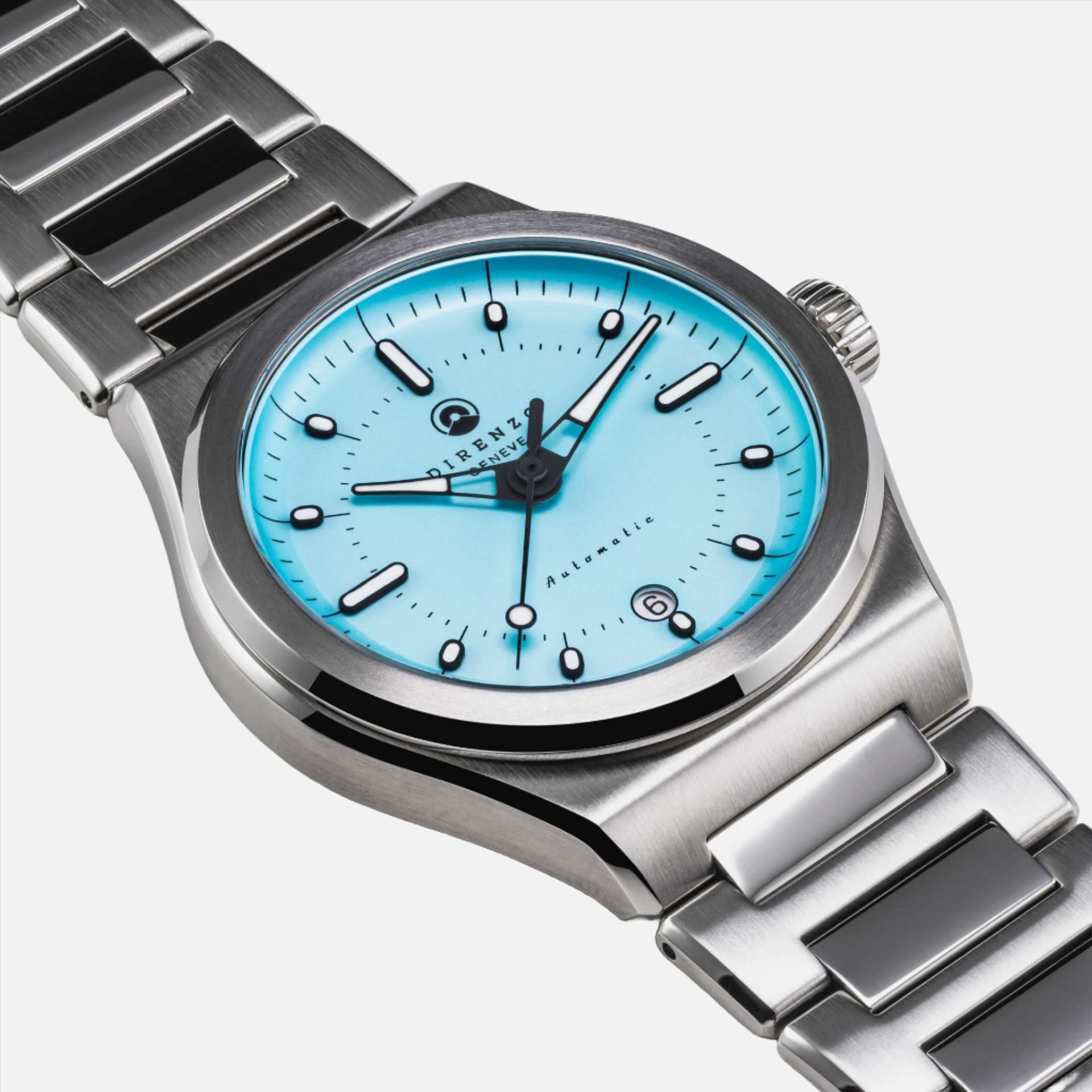 Direnzo DRZ-04 Mondial Light Blue (Tiffany) (extra black silicone strap)