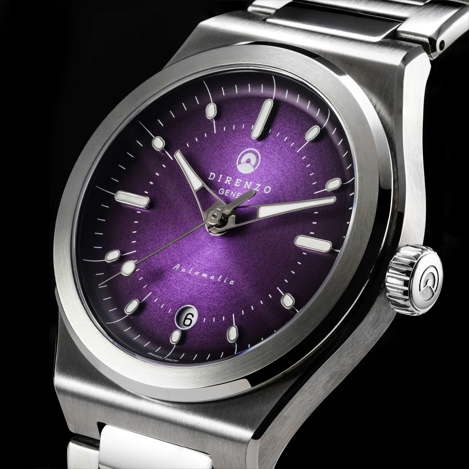 Direnzo DRZ-04 Mondial Purple (extra black silicone strap)