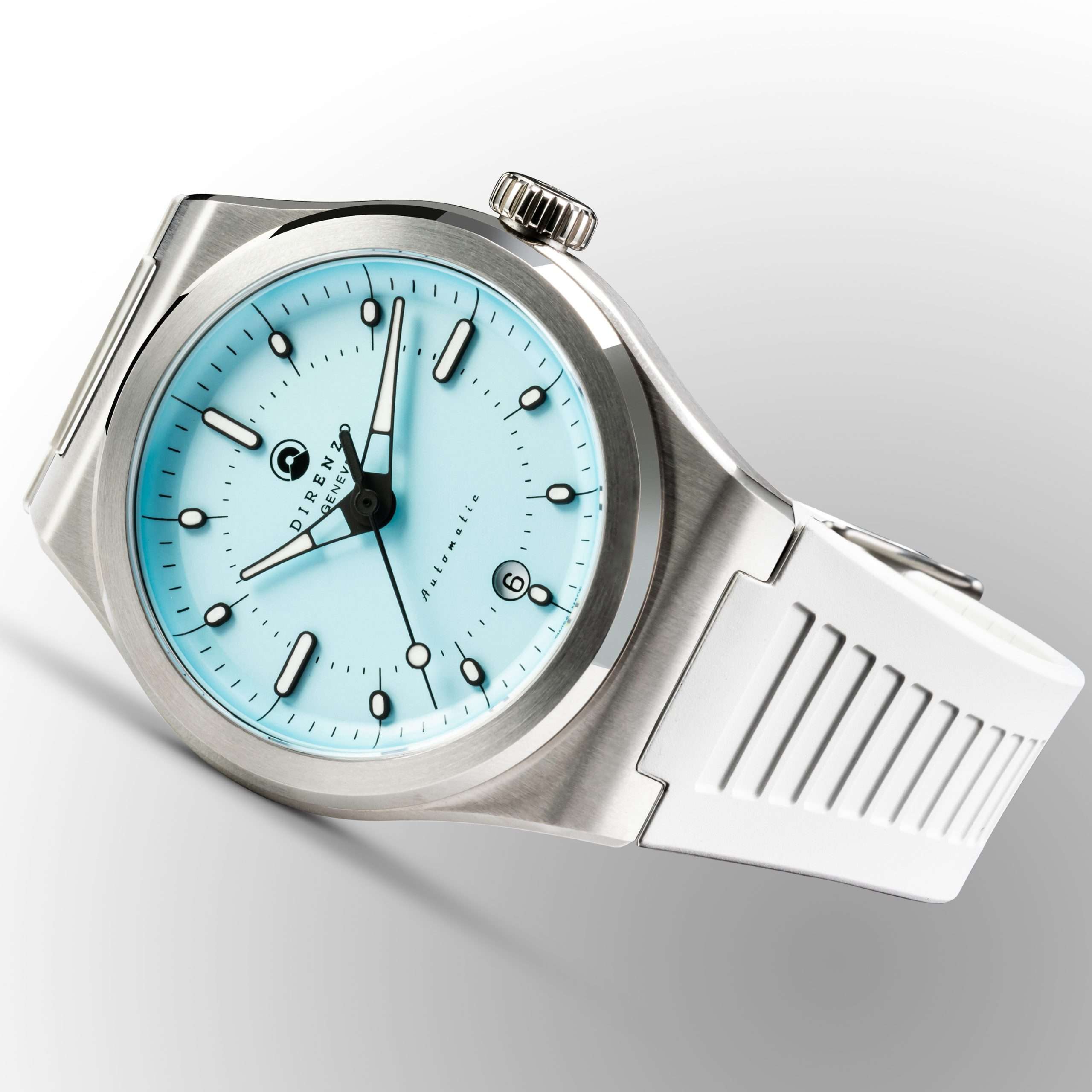 Direnzo DRZ-04 Mondial Light Blue (Tiffany) (extra white blue silicone strap)