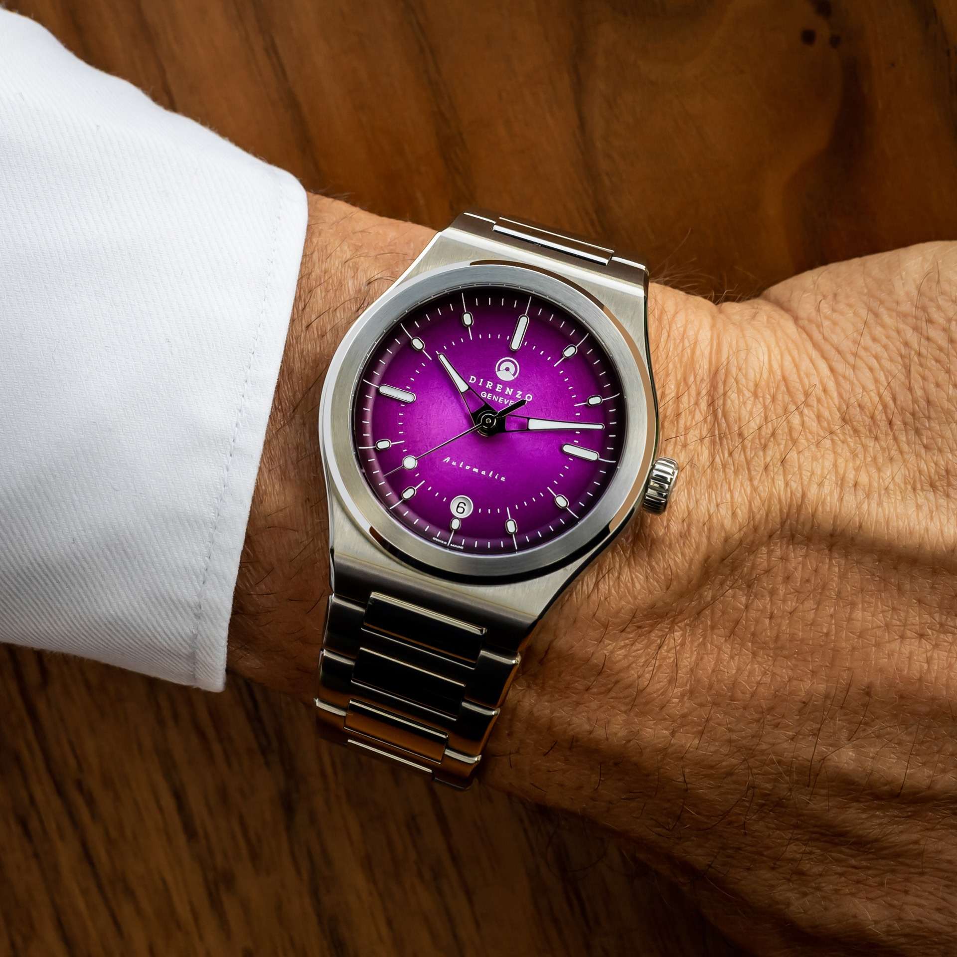 Direnzo DRZ-04 Mondial Purple (extra black silicone strap)