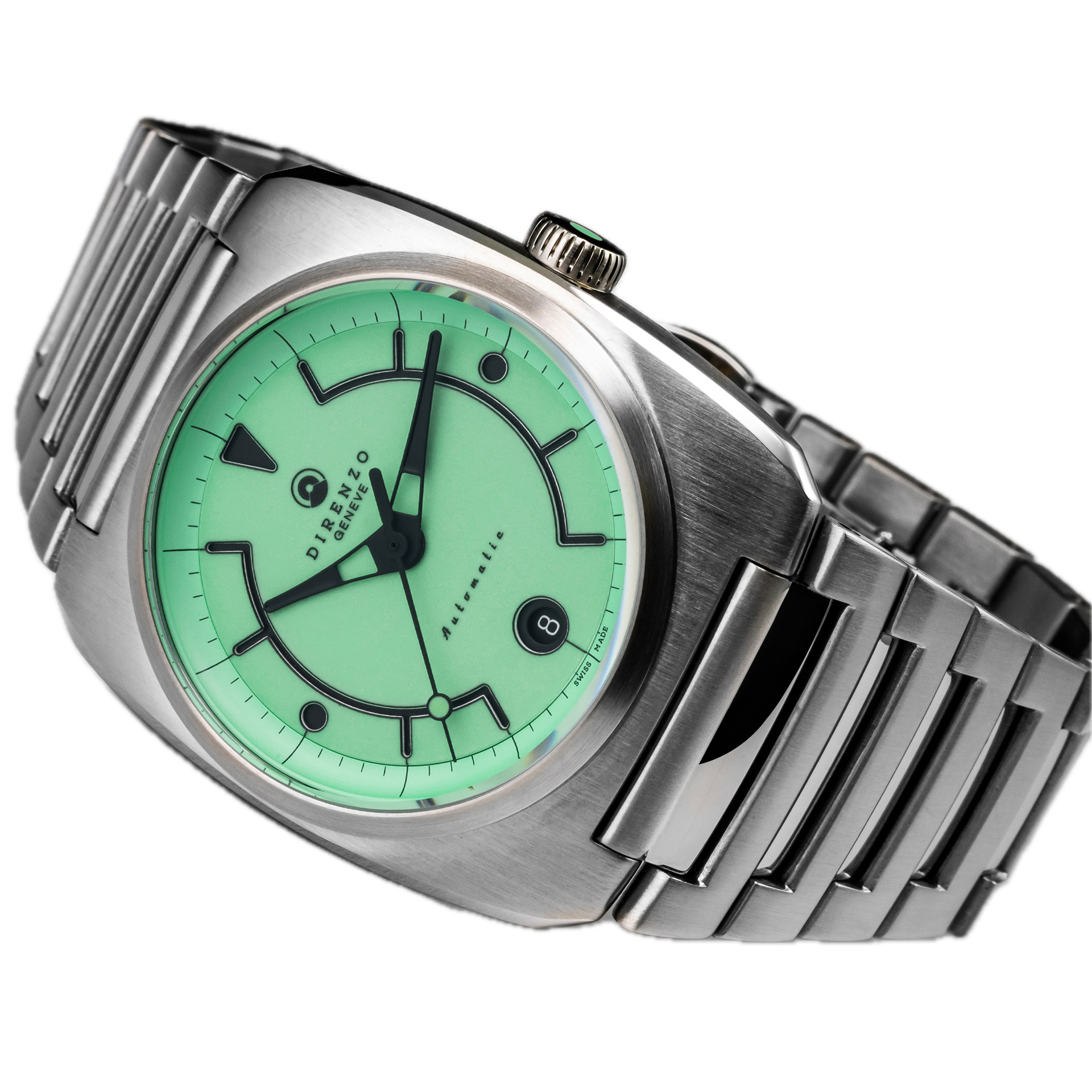 Direnzo DRZ 02R Aerolite 2026 - Mint Full Lume Dial - Date - Preorder Special Offer