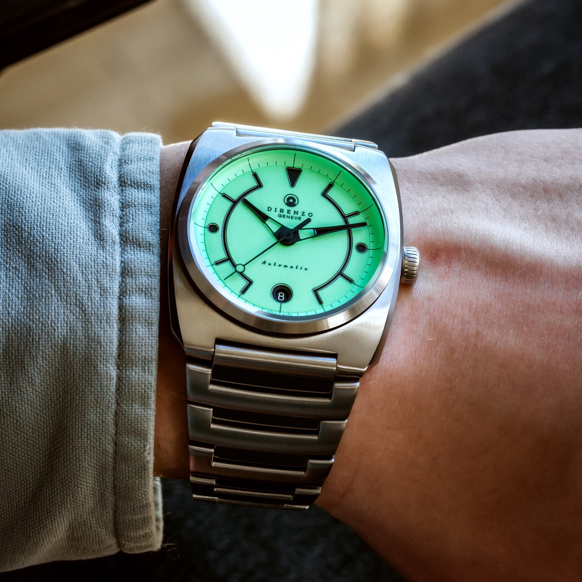 Direnzo DRZ 02R Aerolite 2026 - Mint Full Lume Dial - Date - Preorder Special Offer
