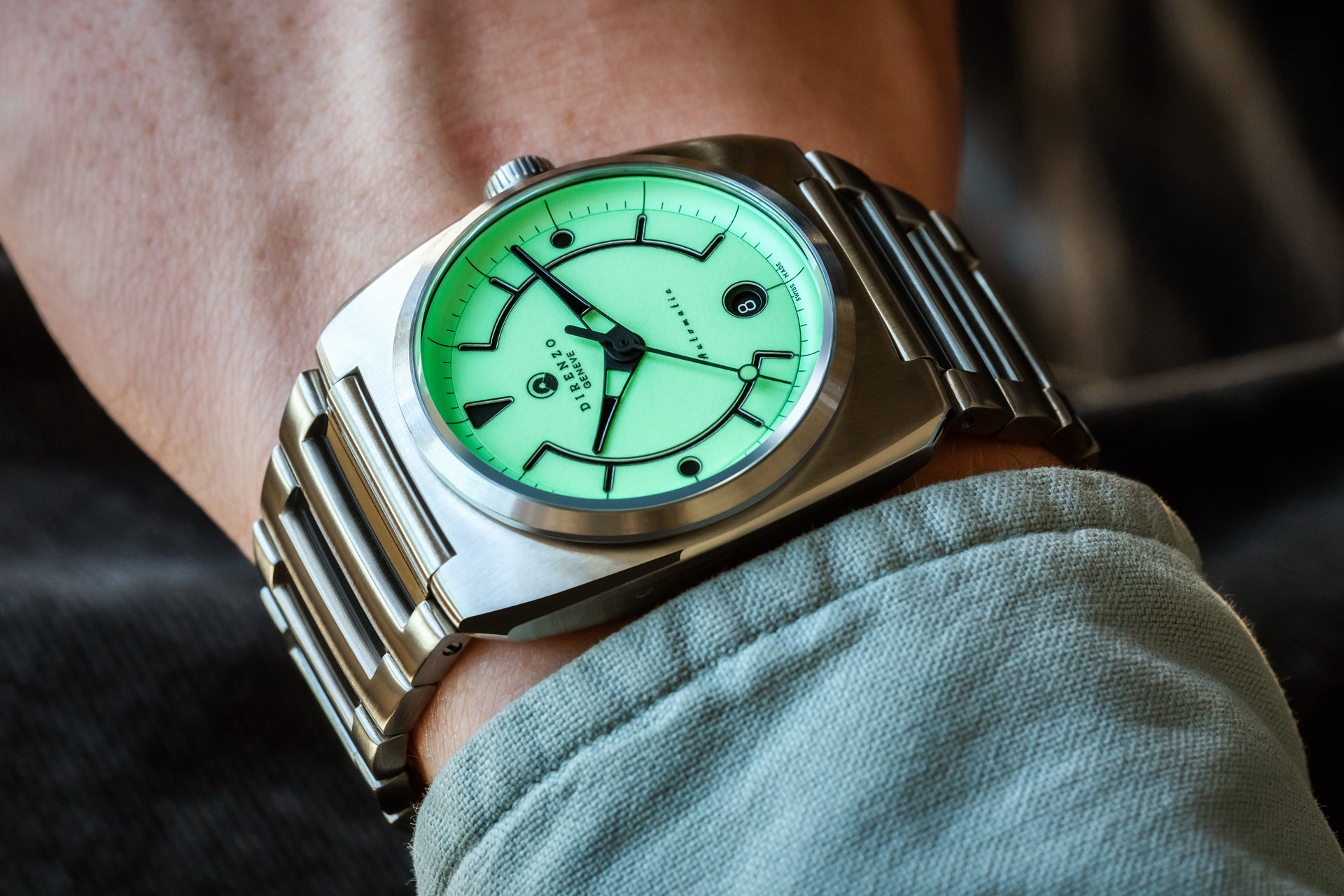 Direnzo DRZ 02R Aerolite 2026 - Mint Full Lume Dial - Date - Preorder Special Offer
