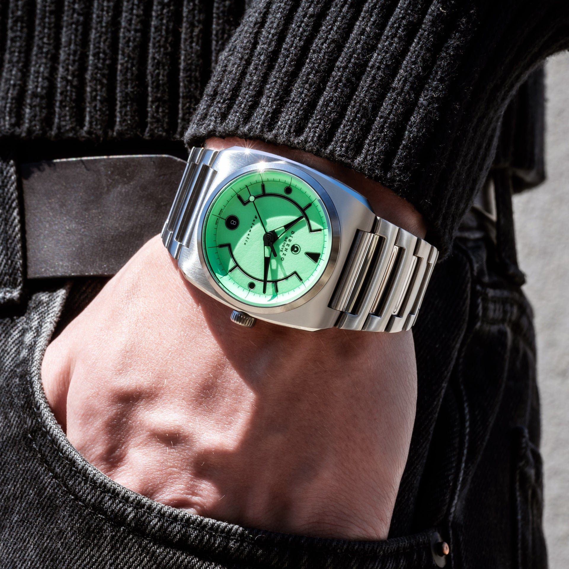 Direnzo DRZ 02R Aerolite 2026 - Mint Full Lume Dial - Date - Preorder Special Offer