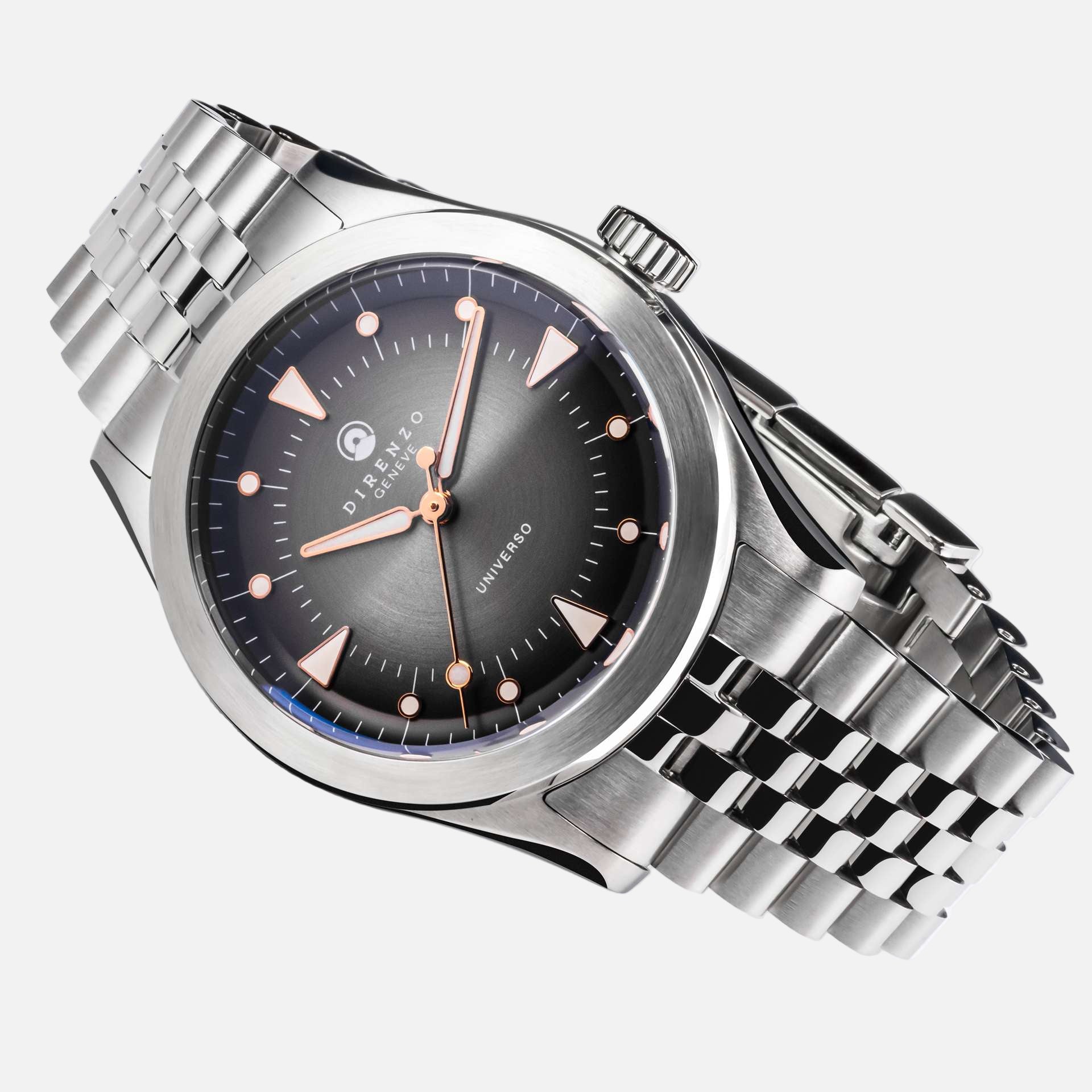Direnzo DRZ-07 Universo Grey Rose Gold Hands (No Date)