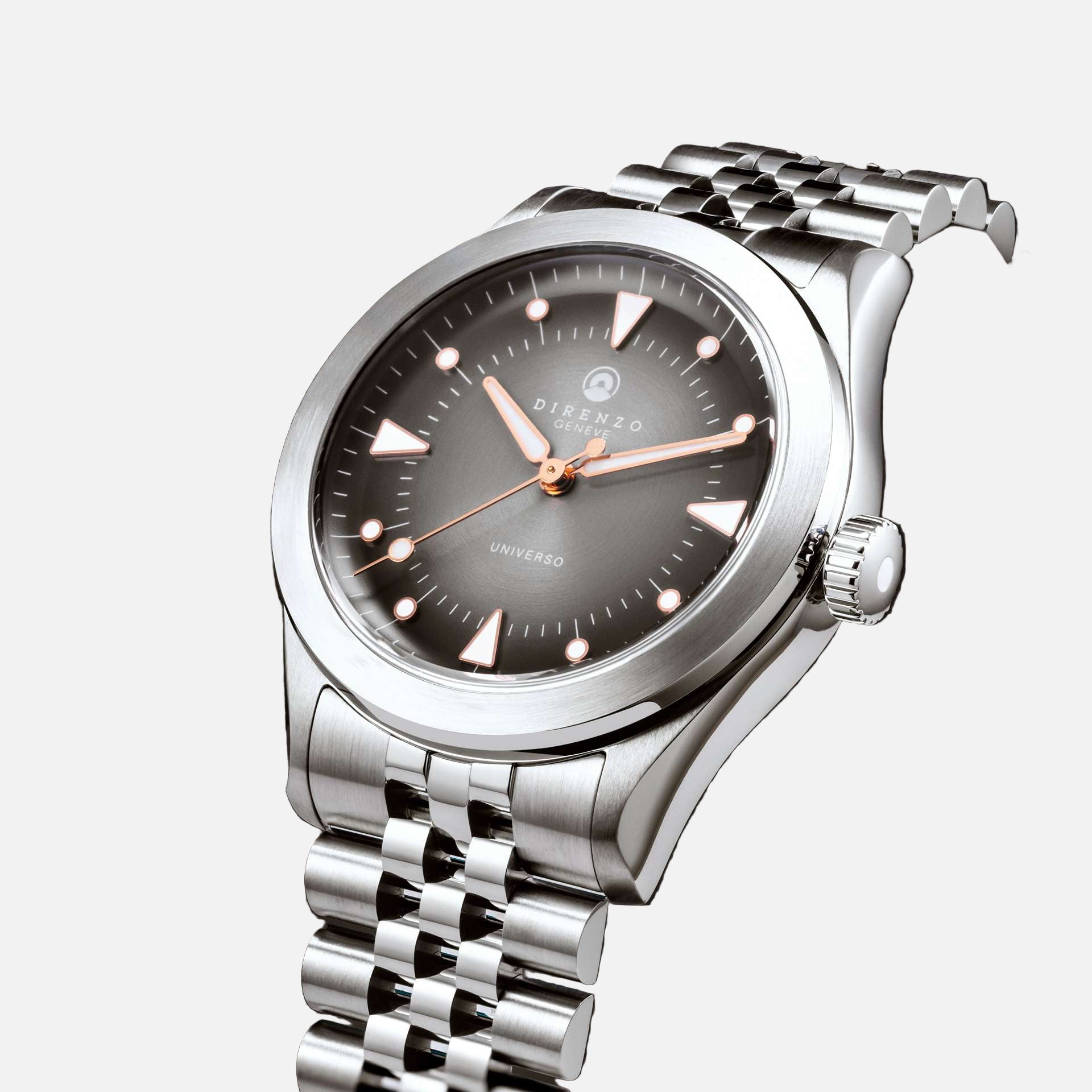 Direnzo DRZ-07 Universo Grey Rose Gold Hands (No Date)