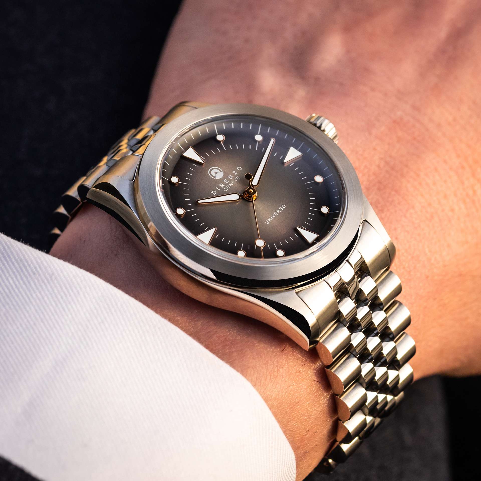 Direnzo DRZ-07 Universo Grey Rose Gold Hands (No Date)
