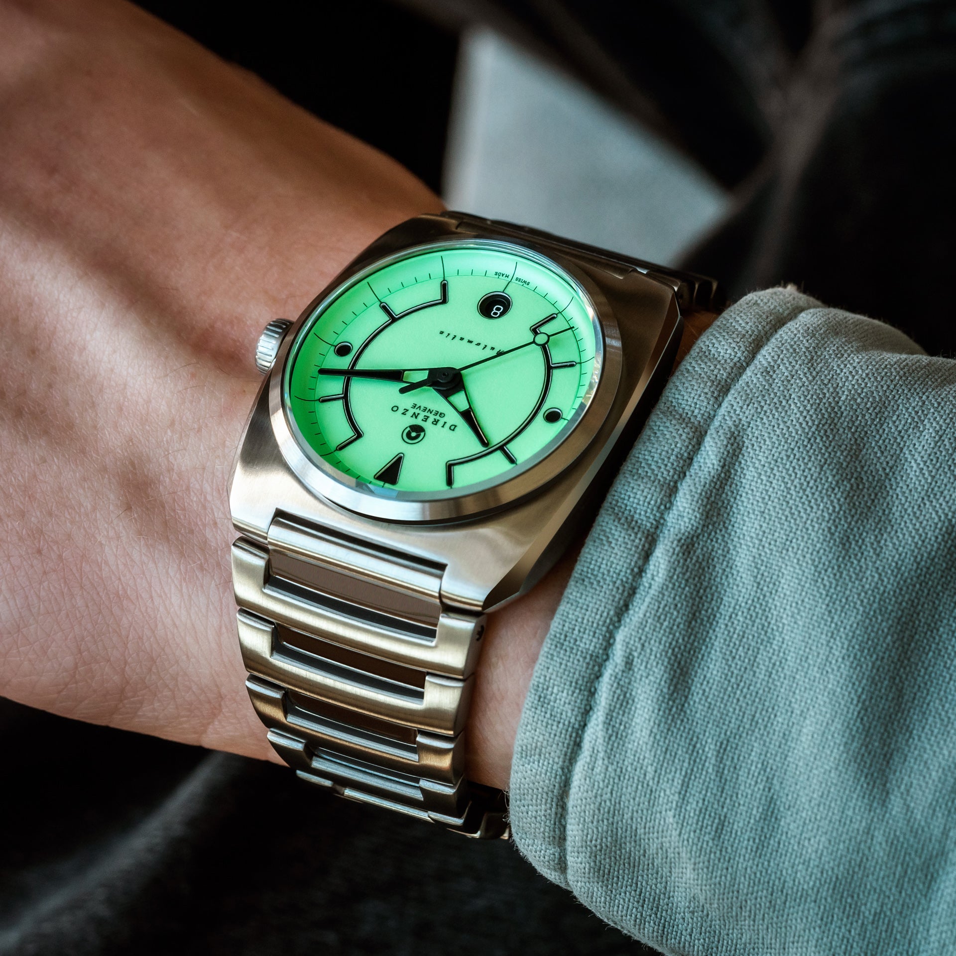 Direnzo DRZ 02R Aerolite 2026 - Mint Full Lume Dial - Date - Preorder Special Offer
