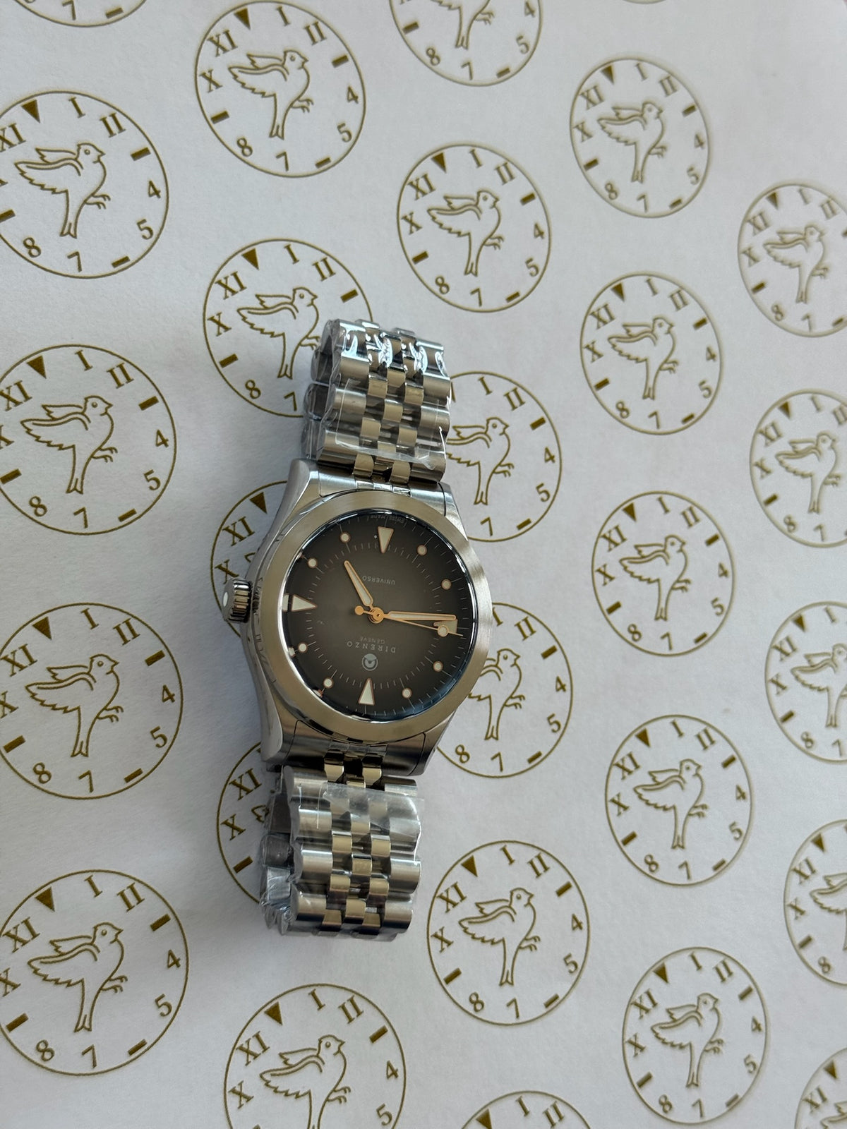 Direnzo DRZ-07 Universo Grijs met Roségouden Wijzers (Zonder Datum)