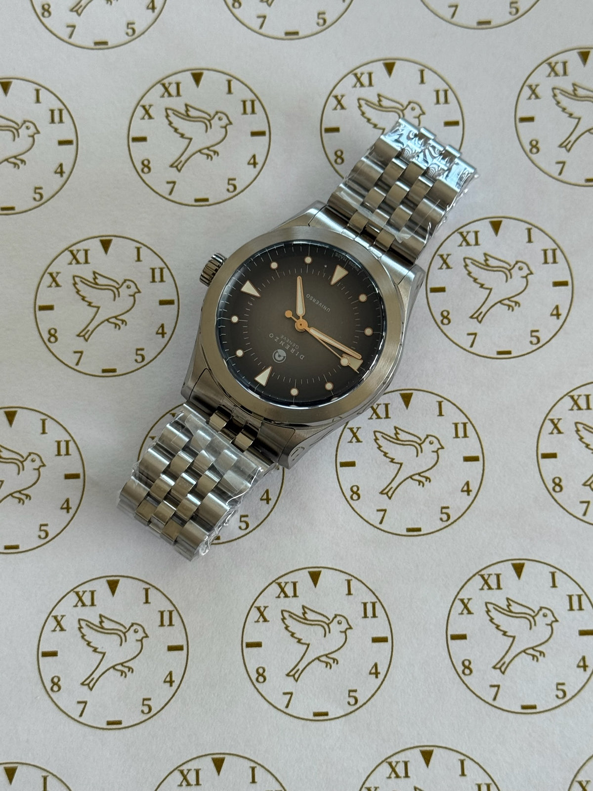 Direnzo DRZ-07 Universo Grijs met Roségouden Wijzers (Zonder Datum)